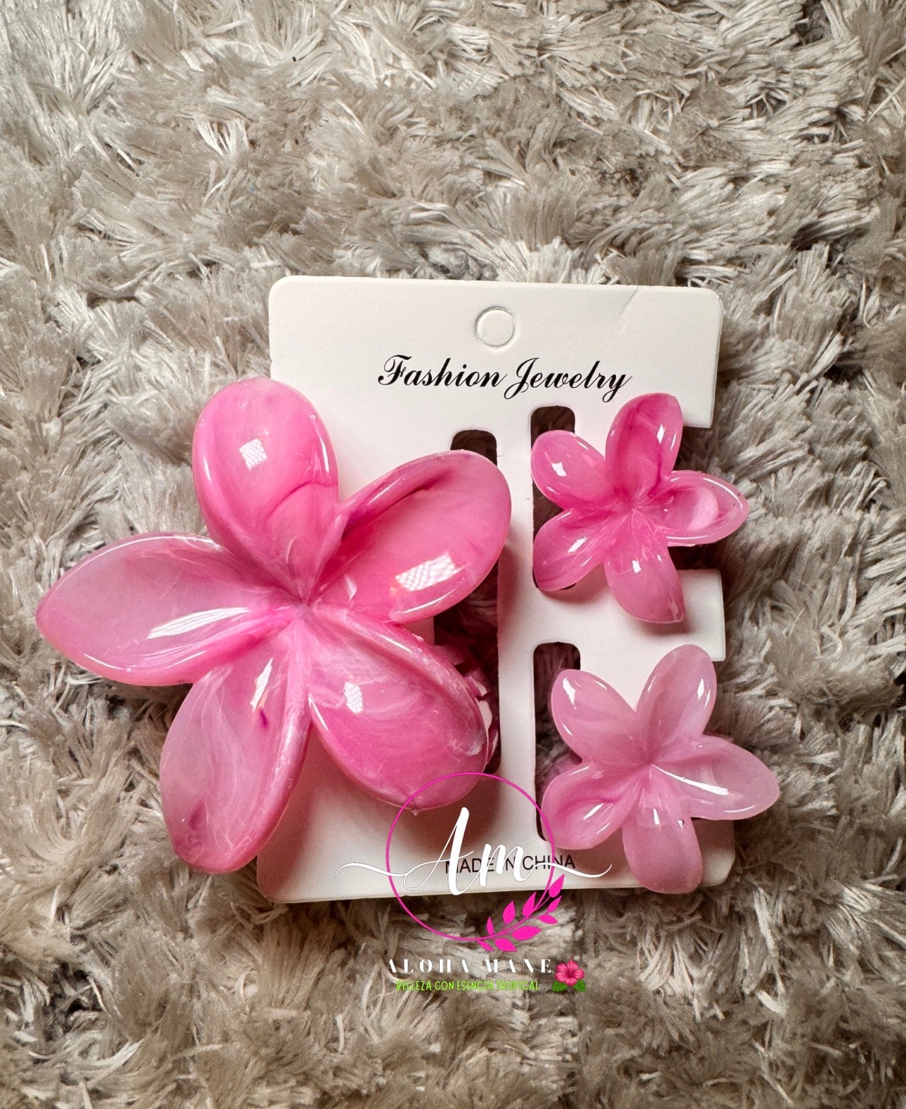 HAIR CLIPS FLOWERS MARBLE🌺