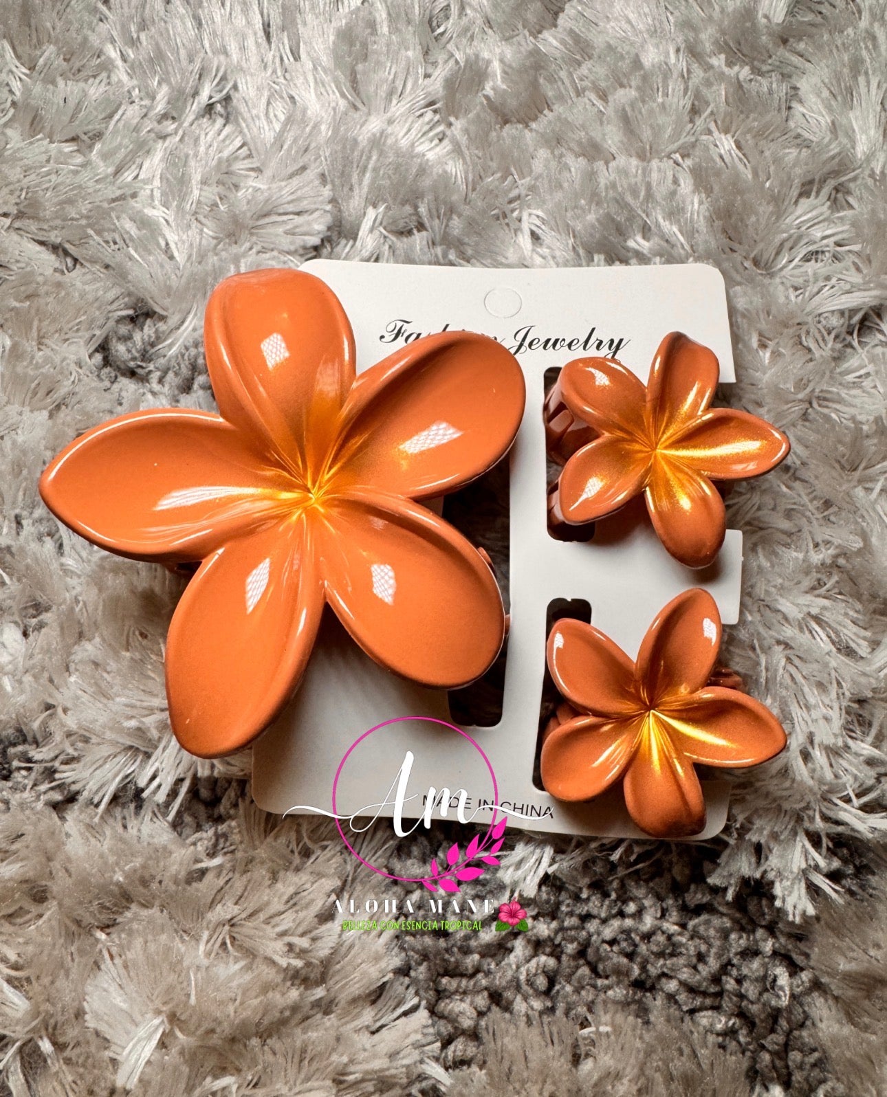 HAIR CLIPS FLOWERS GLOSSY/MATTE 🌺