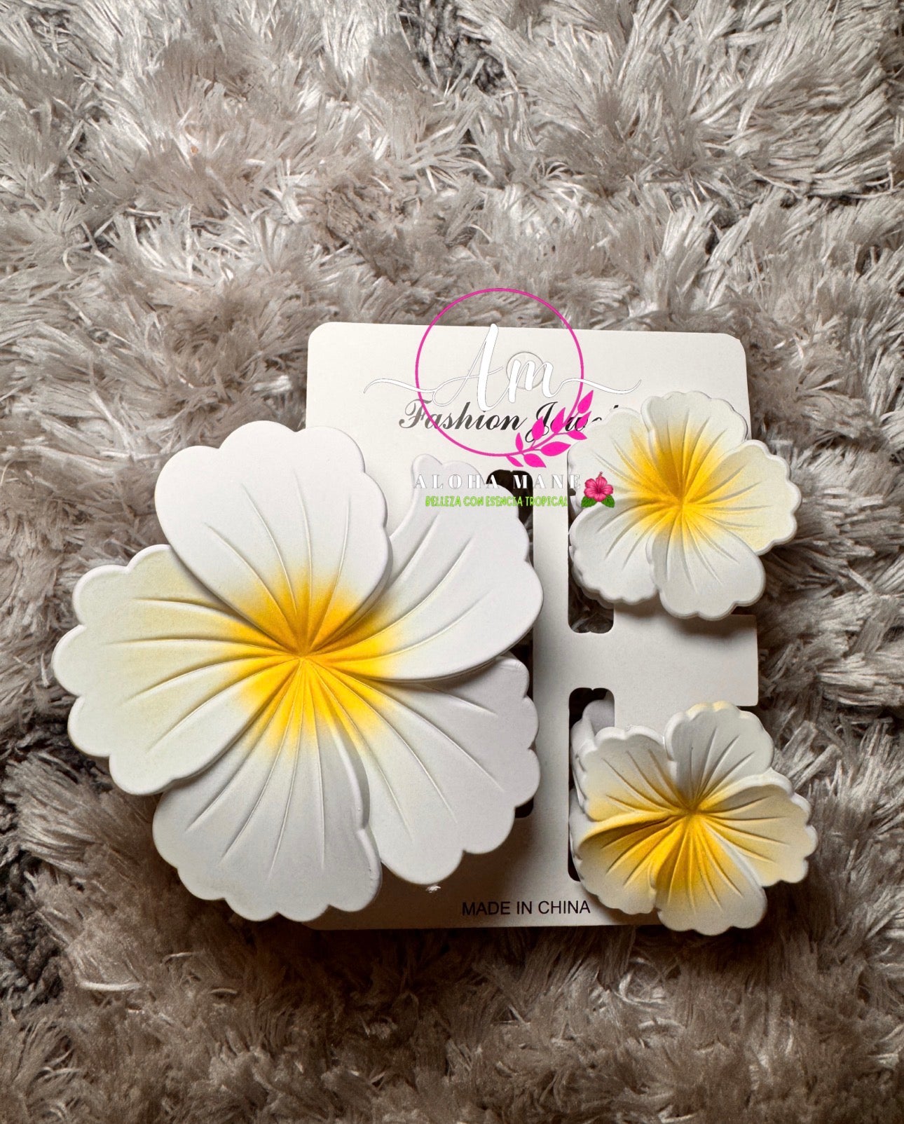 🌸 Hair Clips Flower Matte