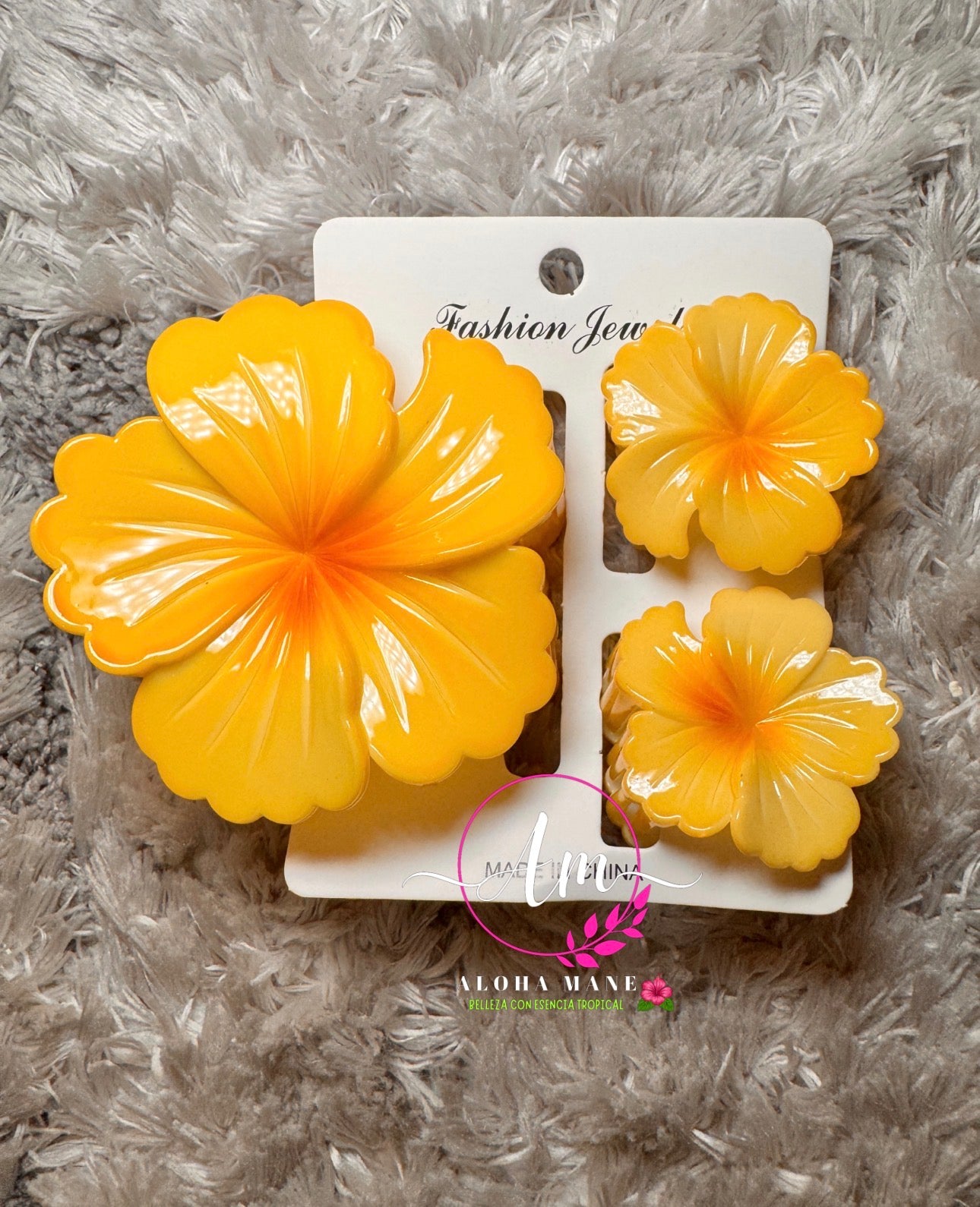 🌸 Hair Clips Flower Hot Colors