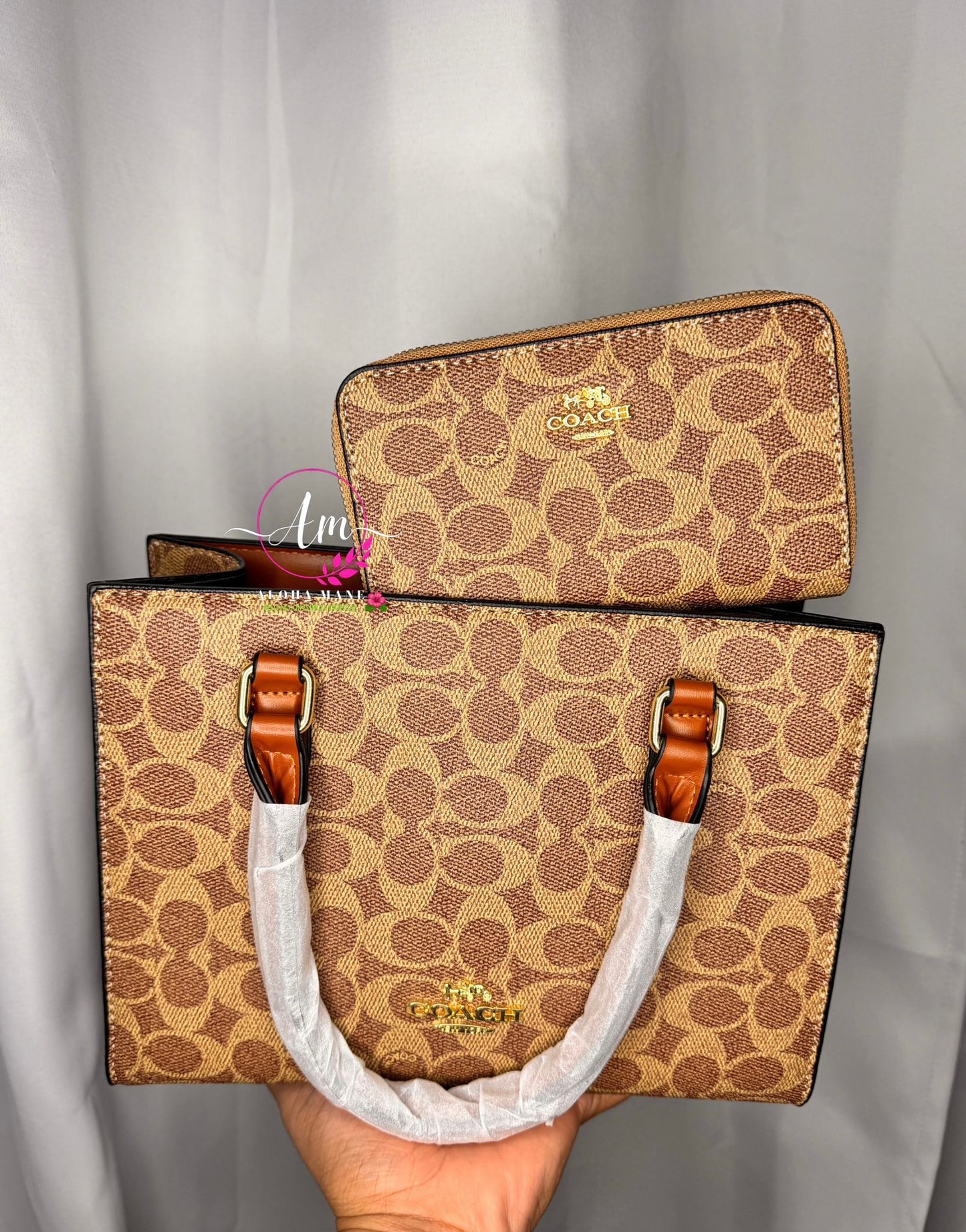 Cartera Grande Marrón + Wallet