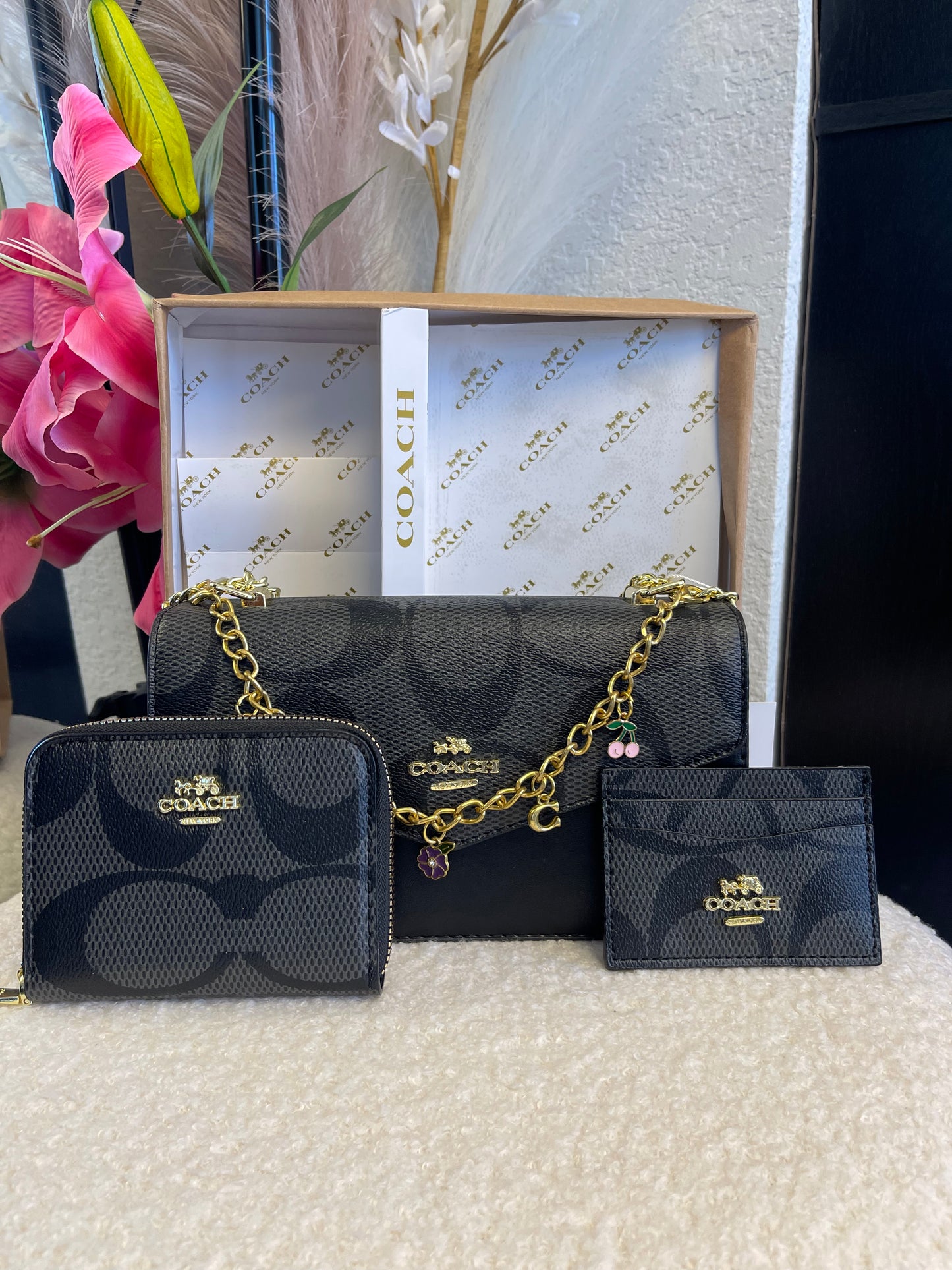 Black & Gray Purse Set!🩶🖤