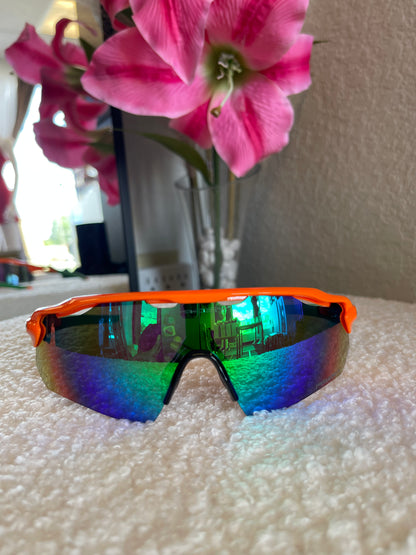 ORANGE & GREEN SUNGLASSES
