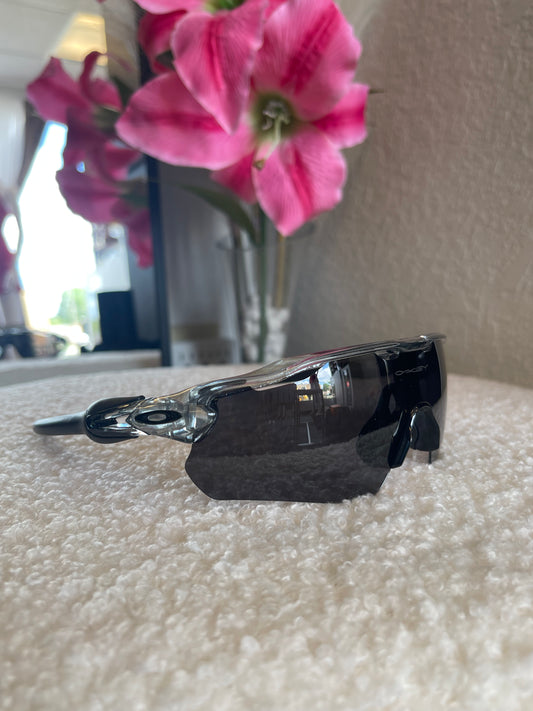 CLEAR & BLACK -BLACK LENSES SUNGLASSES