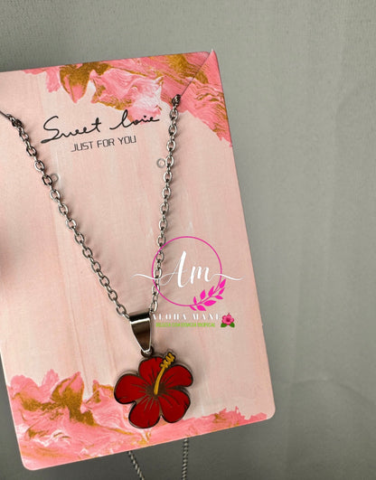 P.R RED AMAPOLA NECKLACE