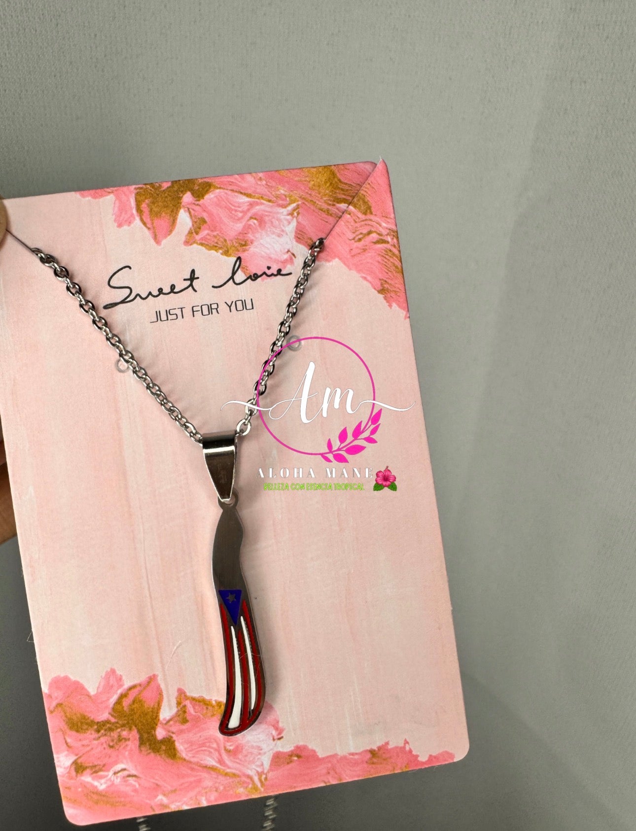 P.R MACHETE BANDERA NECKLACE