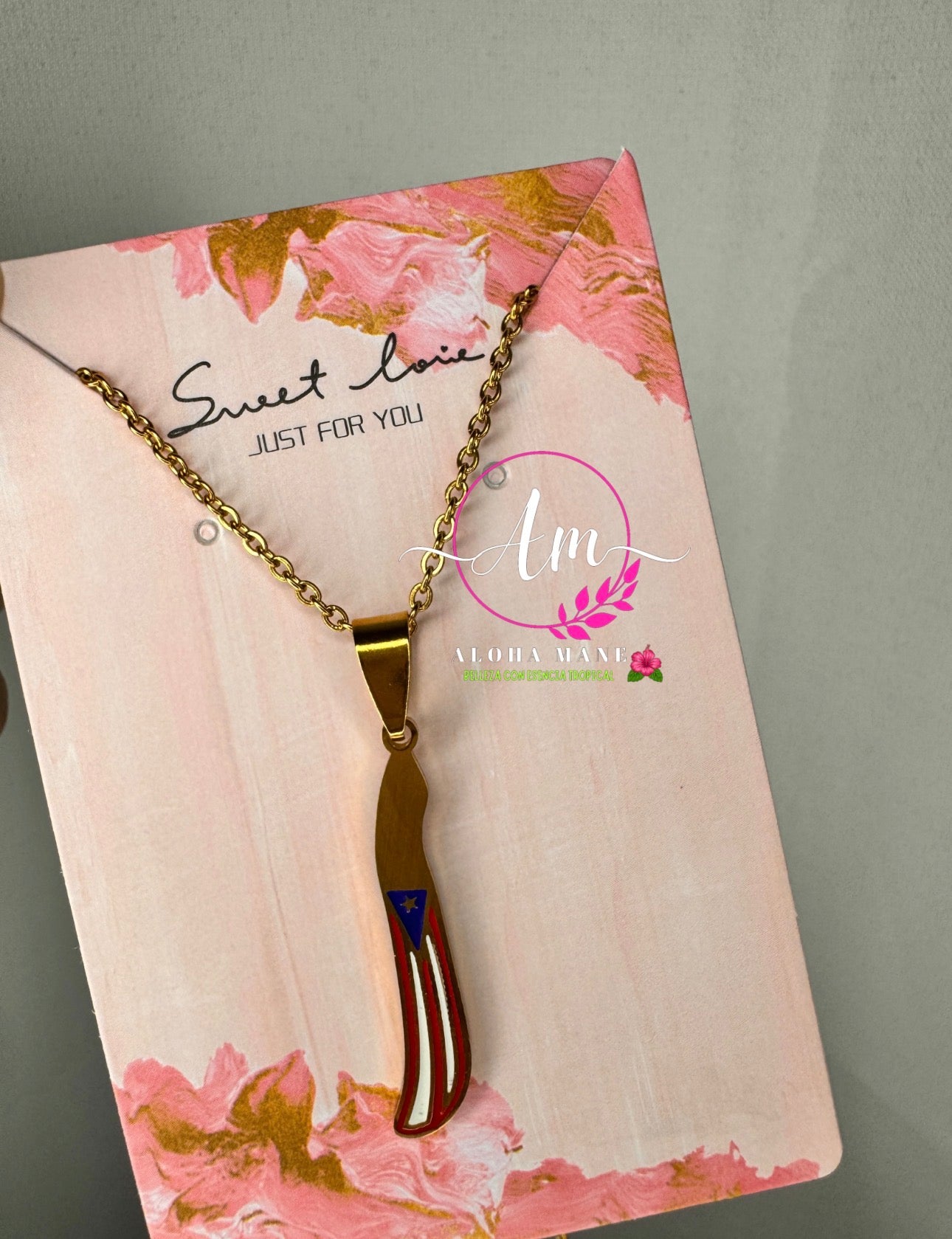 P.R MACHETE BANDERA NECKLACE