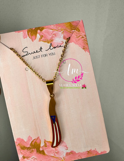 P.R MACHETE BANDERA NECKLACE