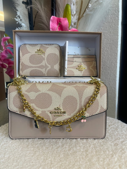 LIGHT & DARK BEIGE PURSE SET😊