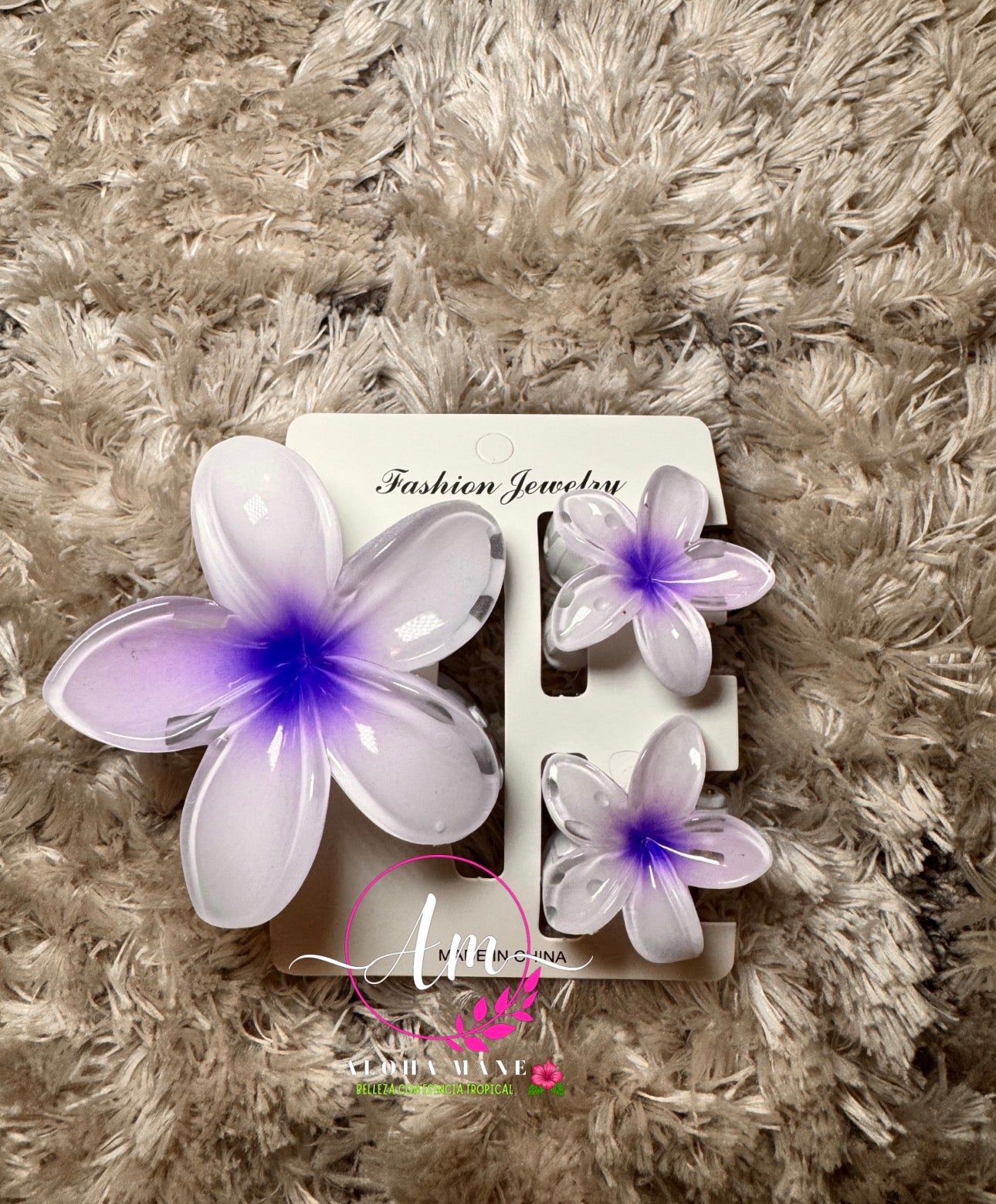 HAIR CLIPS FLOWERS GLOSSY🌺