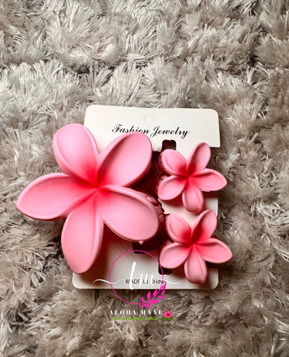 HAIR CLIPS FLOWERS MATTE 🌺