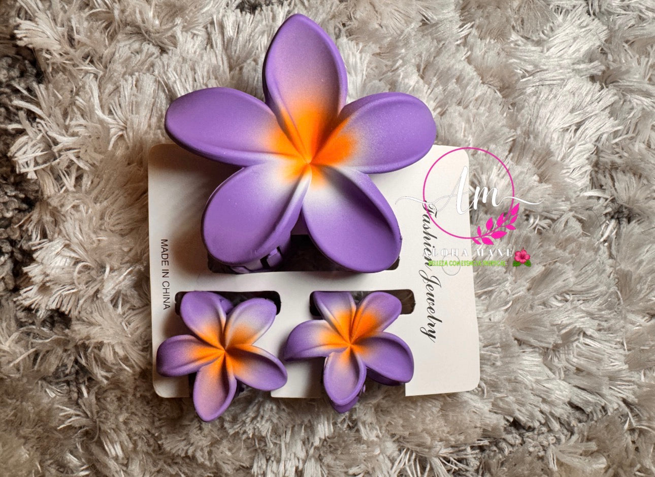 HAIR CLIPS FLOWERS MATTE 🌺