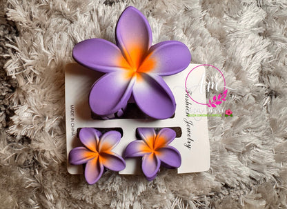HAIR CLIPS FLOWERS MATTE 🌺