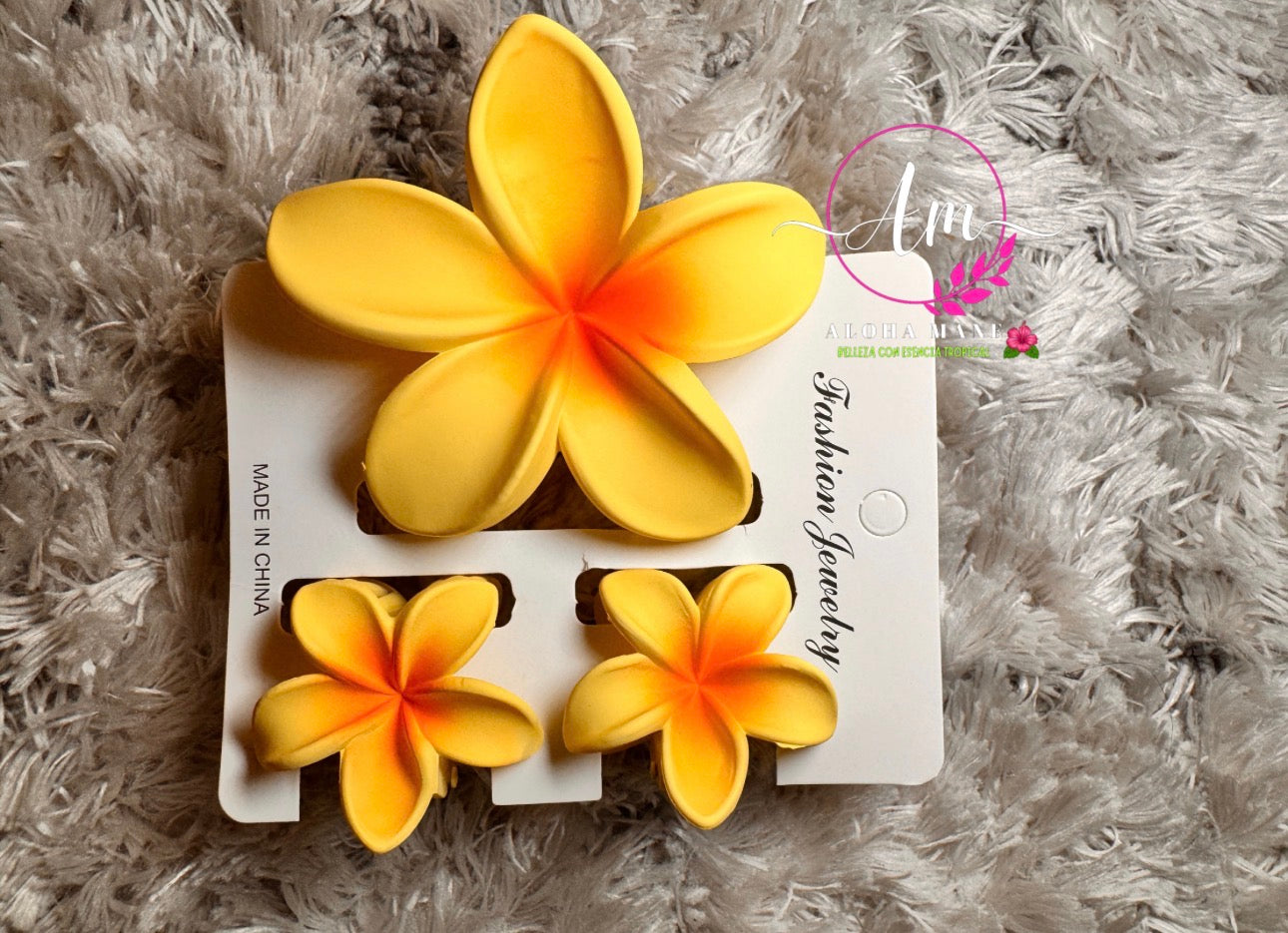 HAIR CLIPS FLOWERS MATTE 🌺