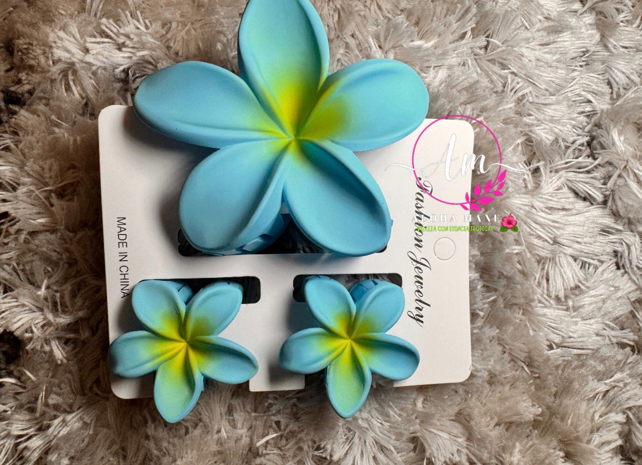 HAIR CLIPS FLOWERS MATTE 🌺