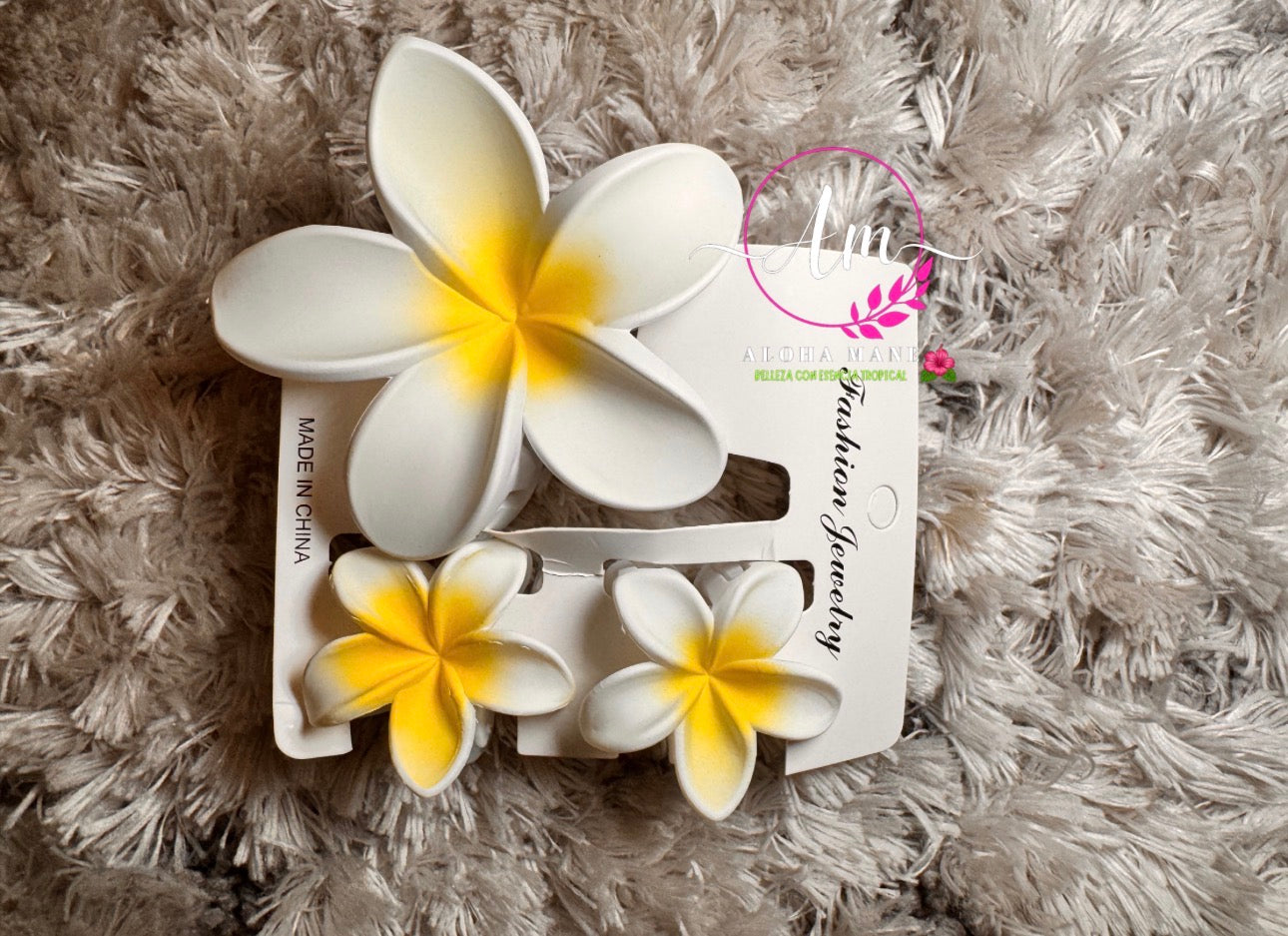 HAIR CLIPS FLOWERS MATTE 🌺