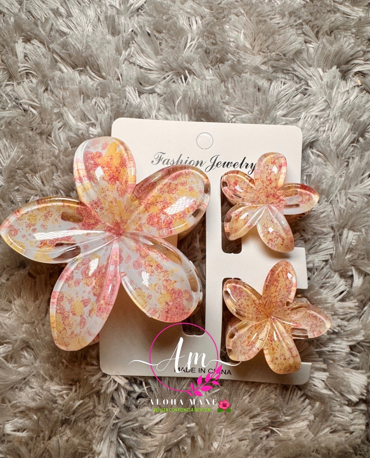 HAIR CLIPS FLOWERS MANCHITAS🌺