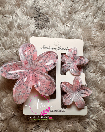 HAIR CLIPS FLOWERS MANCHITAS🌺