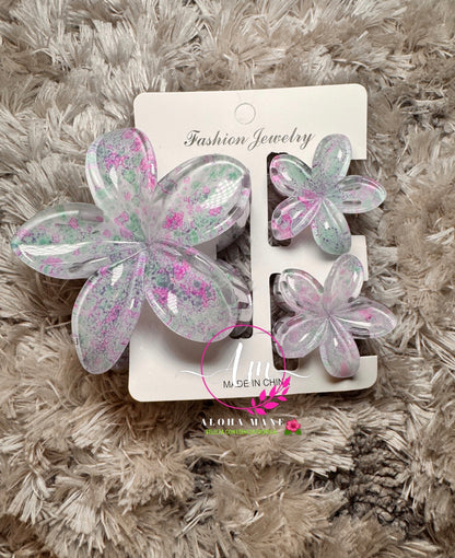 HAIR CLIPS FLOWERS MANCHITAS🌺