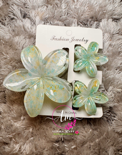 HAIR CLIPS FLOWERS MANCHITAS🌺