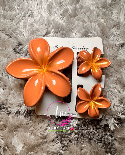 HAIR CLIPS FLOWERS GLOSSY/MATTE 🌺