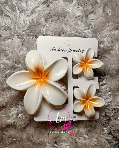 HAIR CLIPS FLOWERS GLOSSY/MATTE 🌺