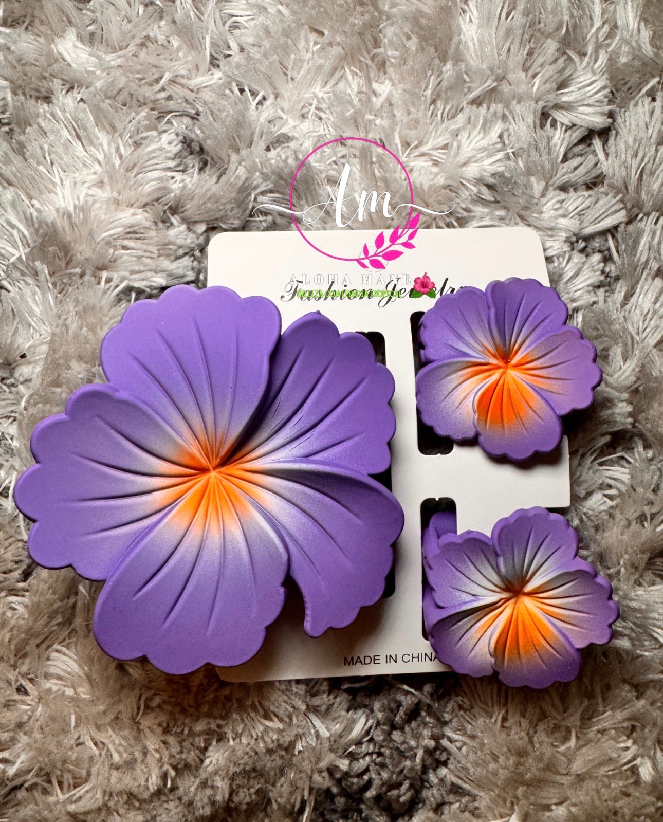 🌸 Hair Clips Flower Matte