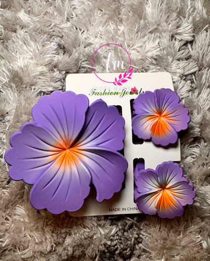🌸 Hair Clips Flower Matte