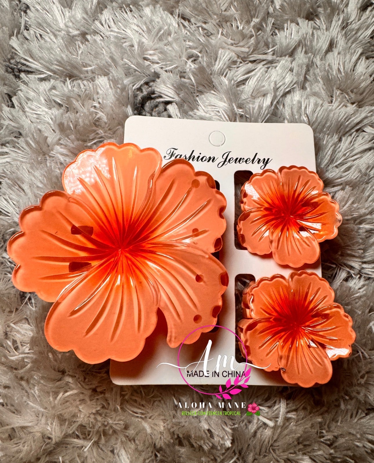 🌸 Hair Clips Flower Glossy