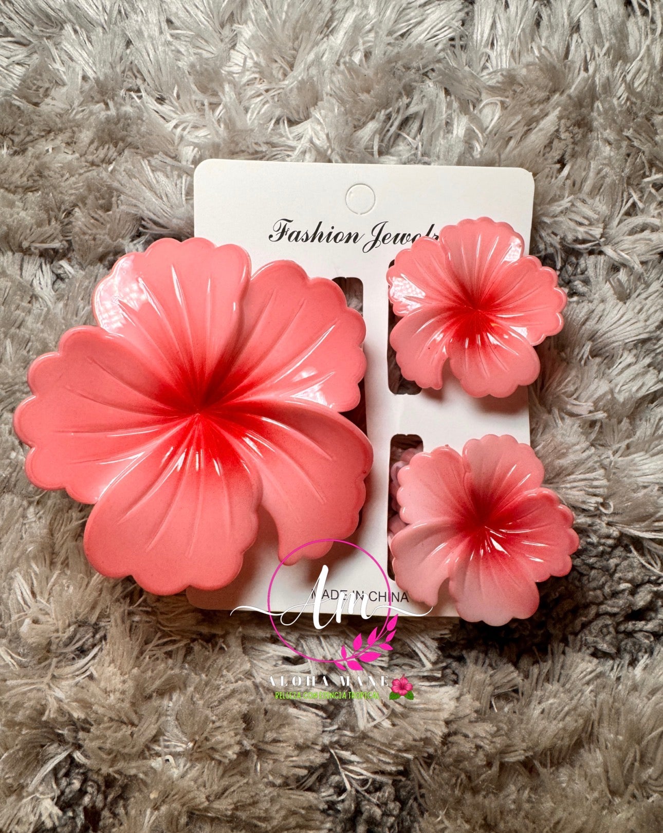 🌸 Hair Clips Flower Hot Colors