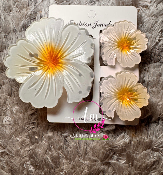 🌸 Hair Clips Flower Glossy