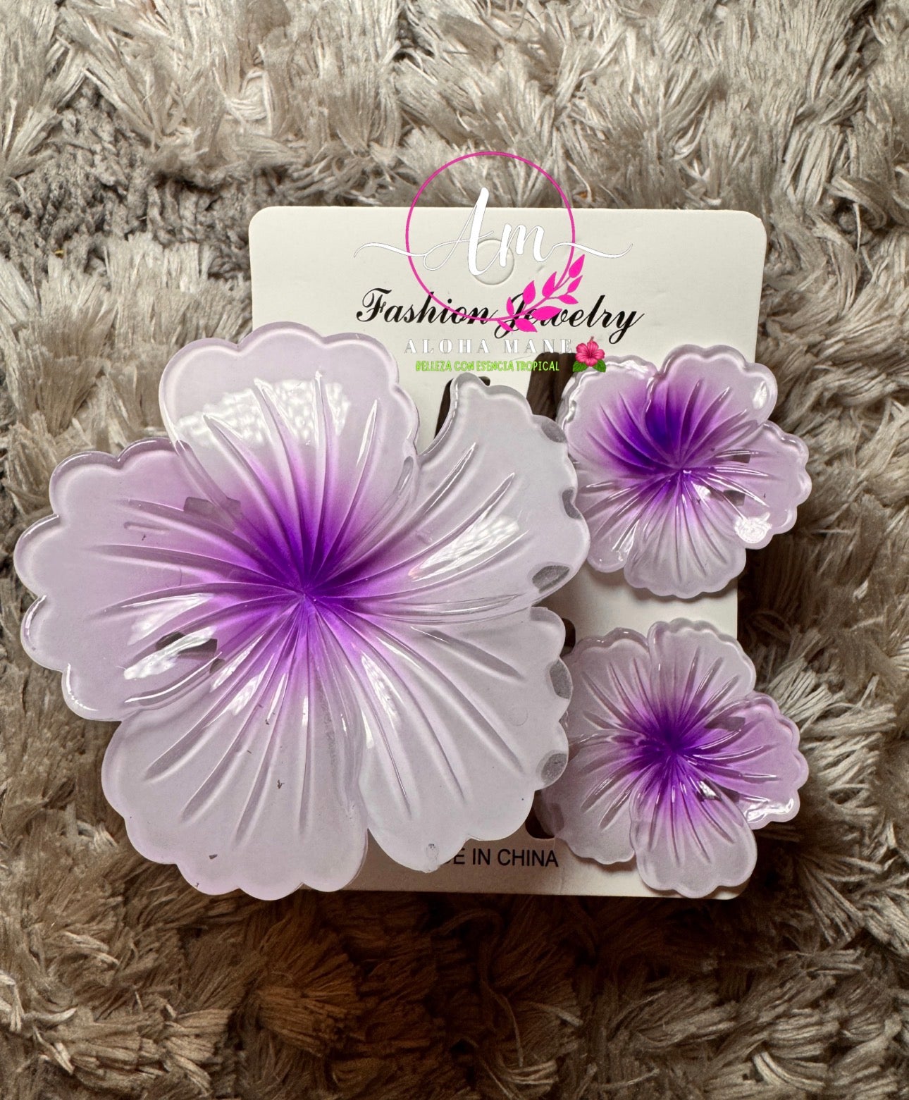 🌸 Hair Clips Flower Glossy