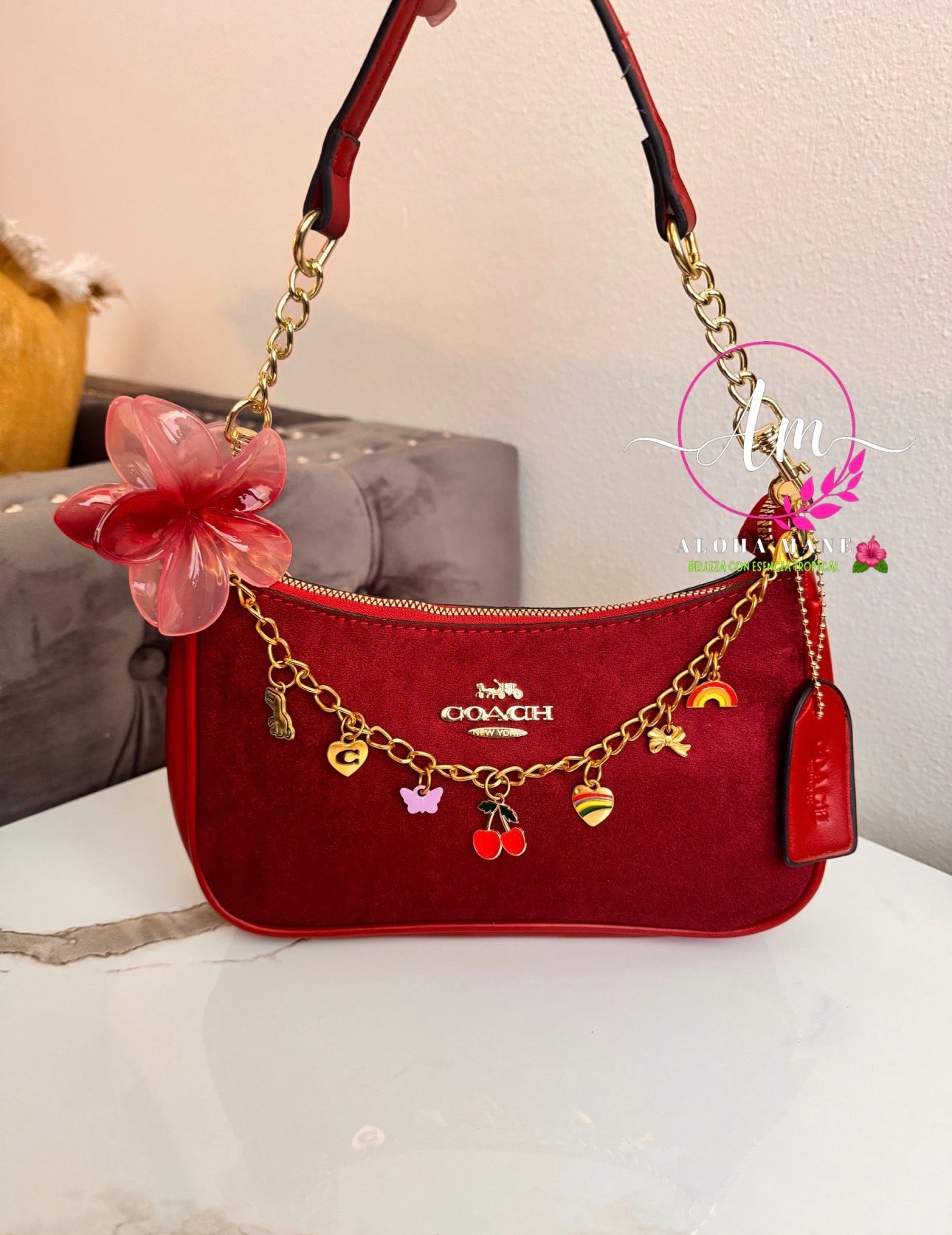 FLOWER HAIR CLIP AND PURSE 👛🌺