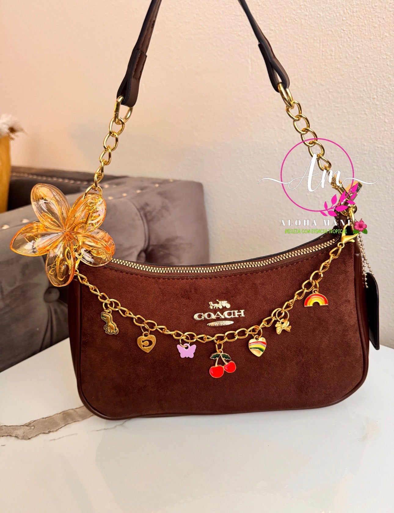 FLOWER HAIR CLIP AND PURSE 👛🌺