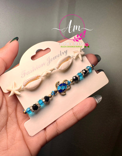 Pulseras Ajustables Tortuga & Caracoles🐢