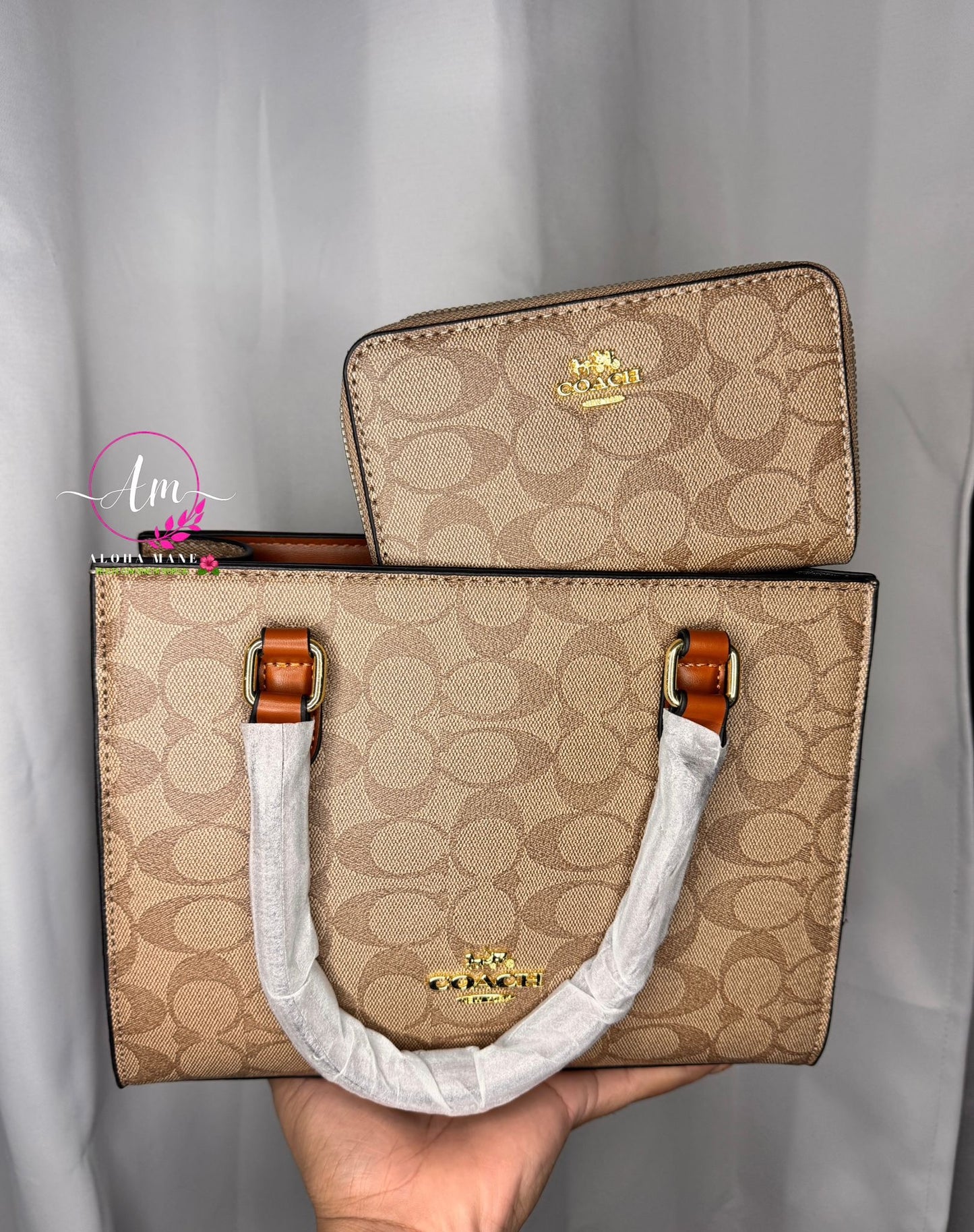 Cartera Grande Crema + Wallet