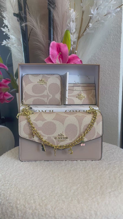 LIGHT & DARK BEIGE PURSE SET😊